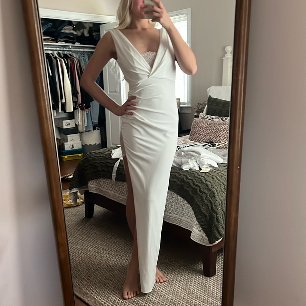 Katie may lace and crepe dress size xs